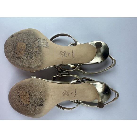 Tory Burch Penelope 65MM Slingback Sandal Mirror Metallic - Women's Size 7.5 - Picture 14 of 16